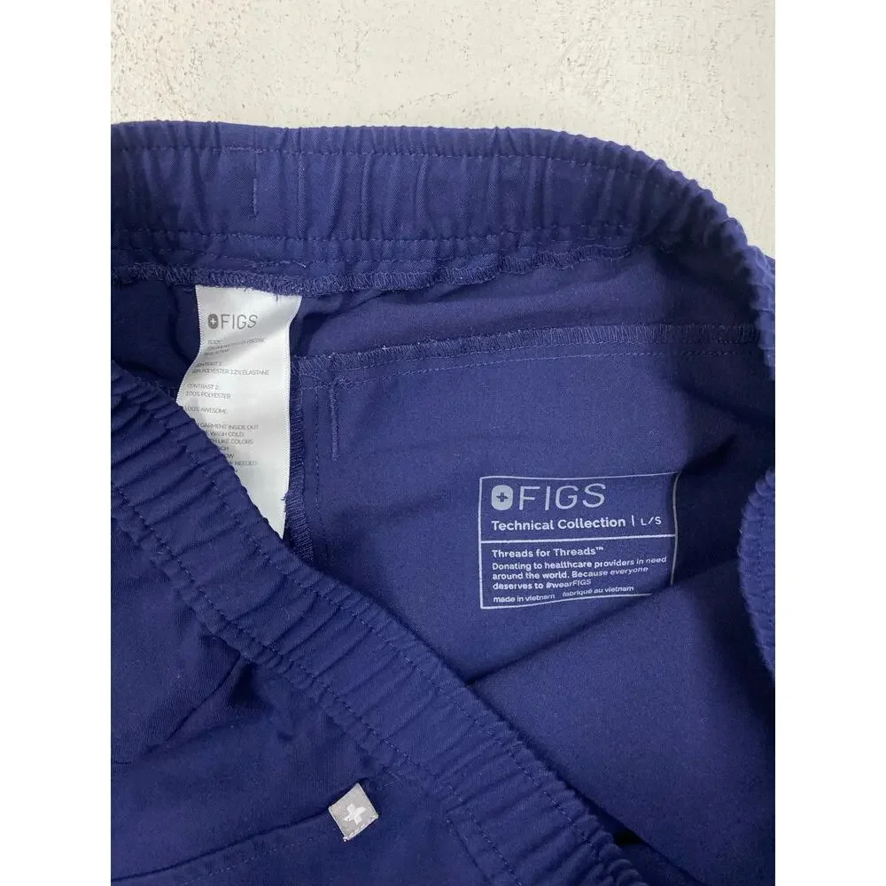 Men Figs 2-piece Chisec Top Tansen Jogger navy blue suit scrubs set, L